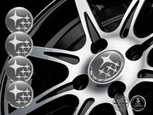 Subaru Rim Stickers for Cars Domed Emblem Edition